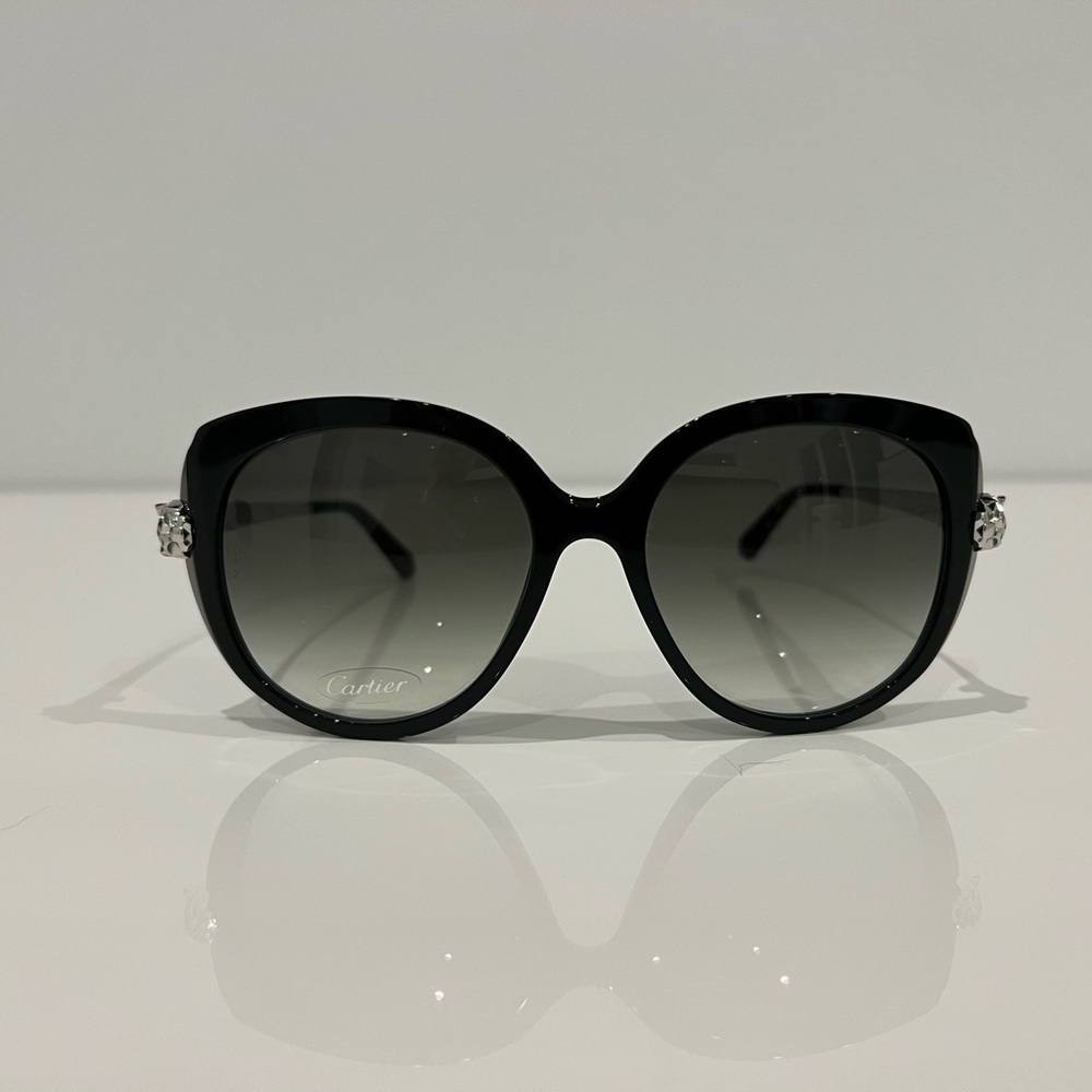 CARTIER BLACK PANTHER SUNGLASSES NEW - Picture 8 of 16